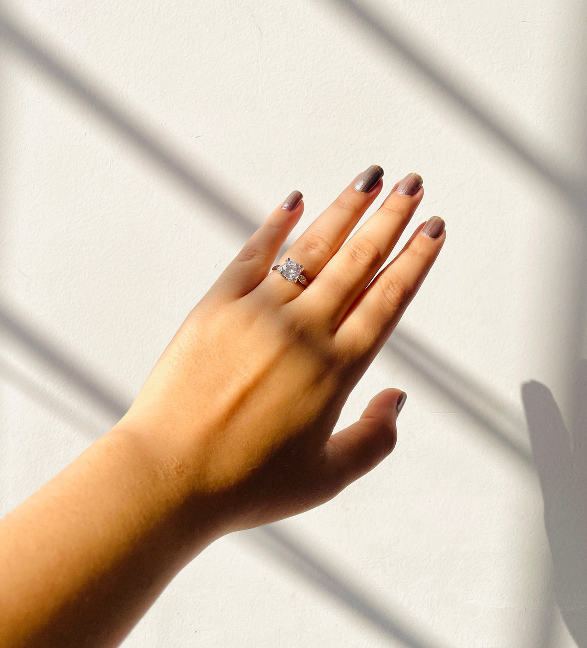 925 Silver Adjustable Solitaire Ring
