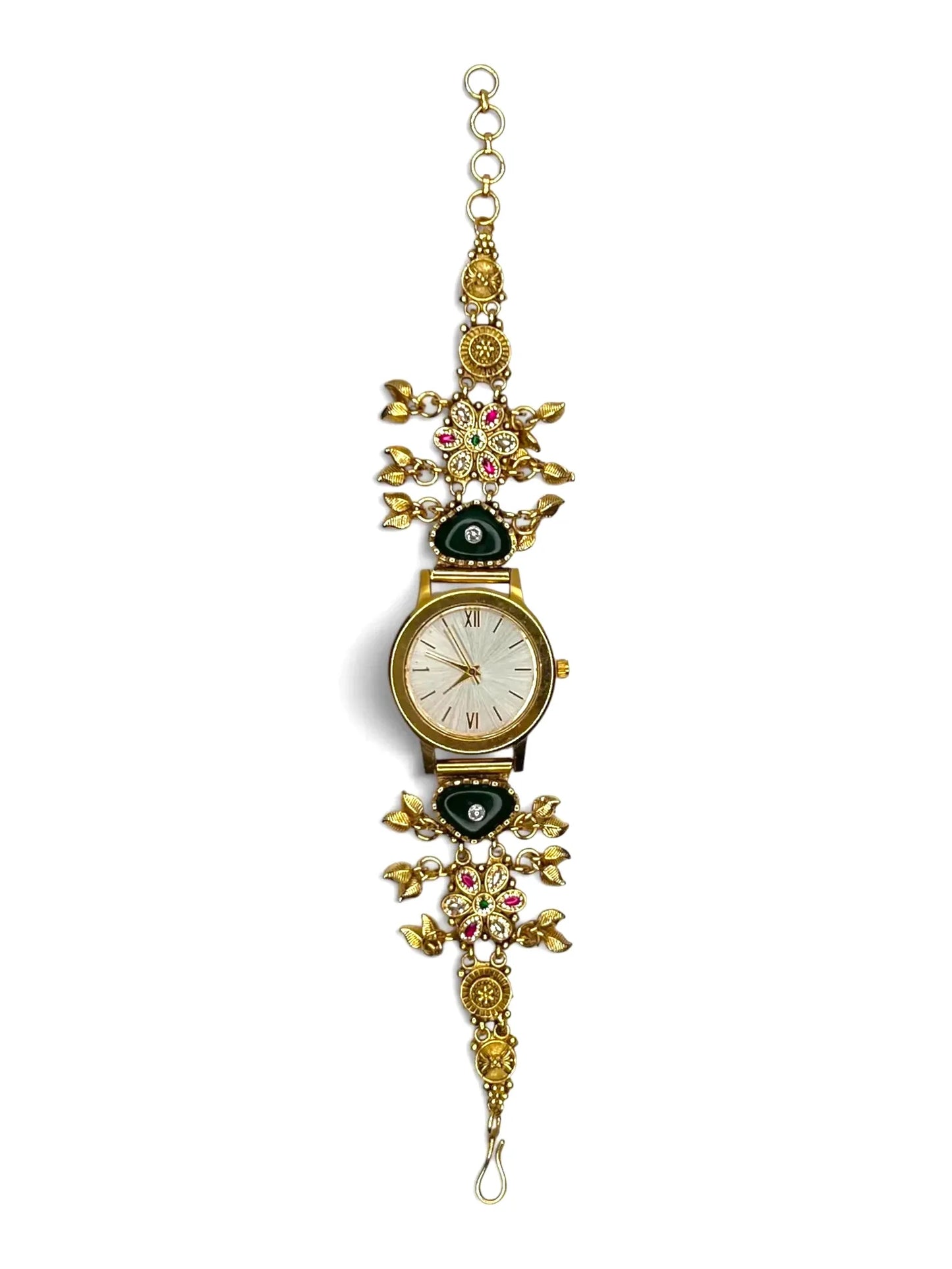 Heritage Luxury Green Motif Rajwadi Watch for Women