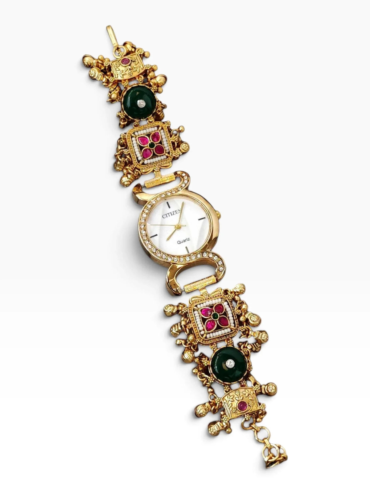 Heritage Luxury Round Crystal Dial Rajwadi Watch for Women