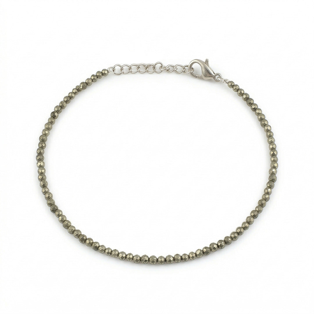 Dhanvarsha Raw Pyrite Anklet | Lab Certified | Stone of Money, Wealth and Opportunity Attraction
