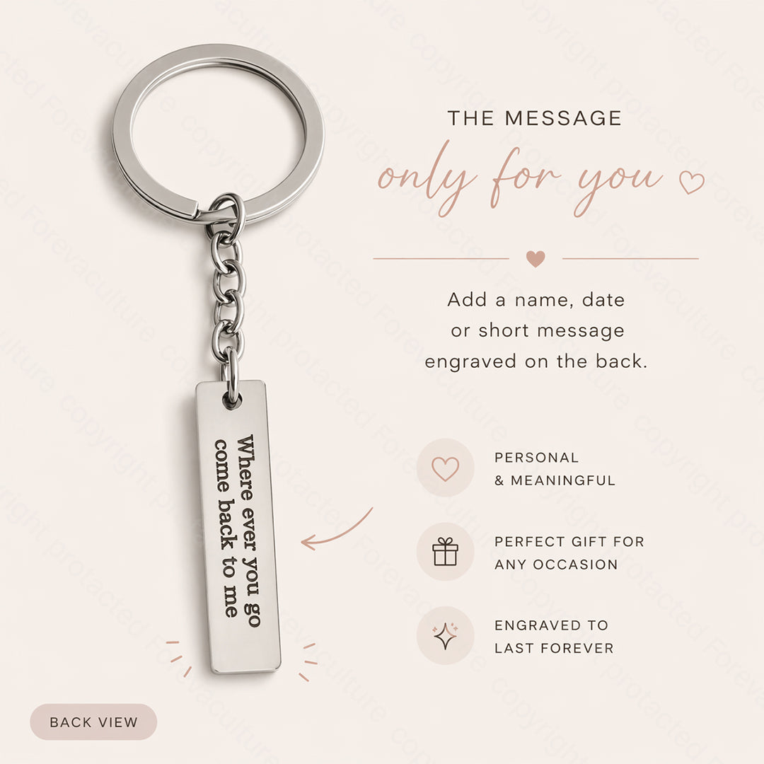The Eyes Personalized Engraved Keychain