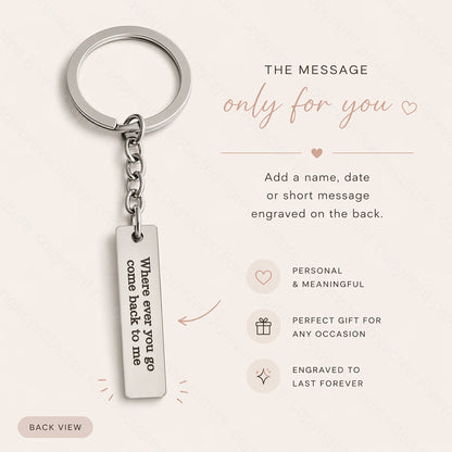 The Eyes Personalized Engraved Keychain