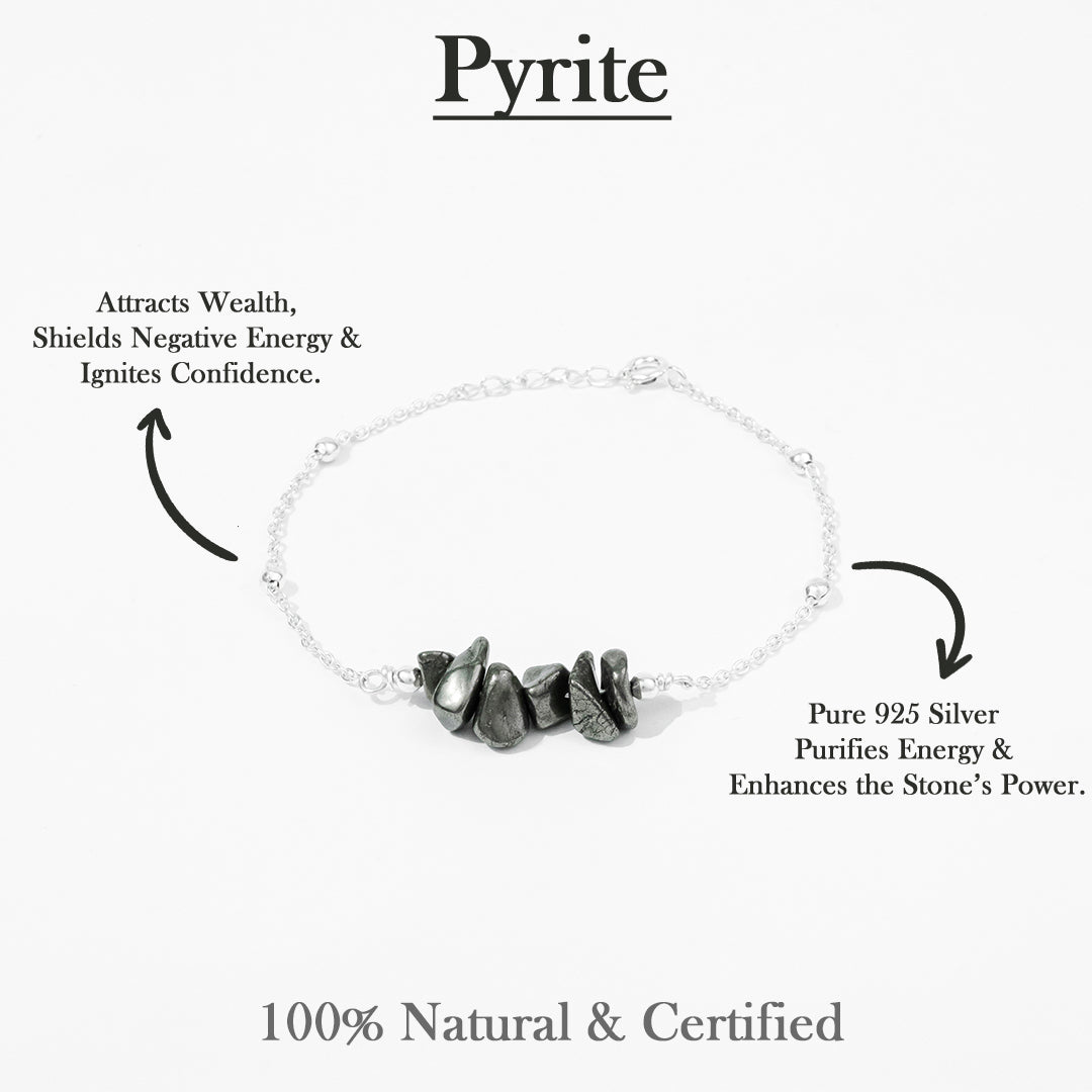 Vijeta Pyrite Power Silver Bracelet
