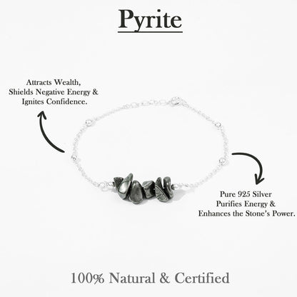 Vijeta Pyrite Power Silver Bracelet