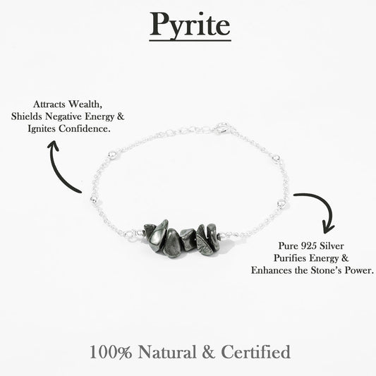 Vijeta Pyrite Power Silver Bracelet