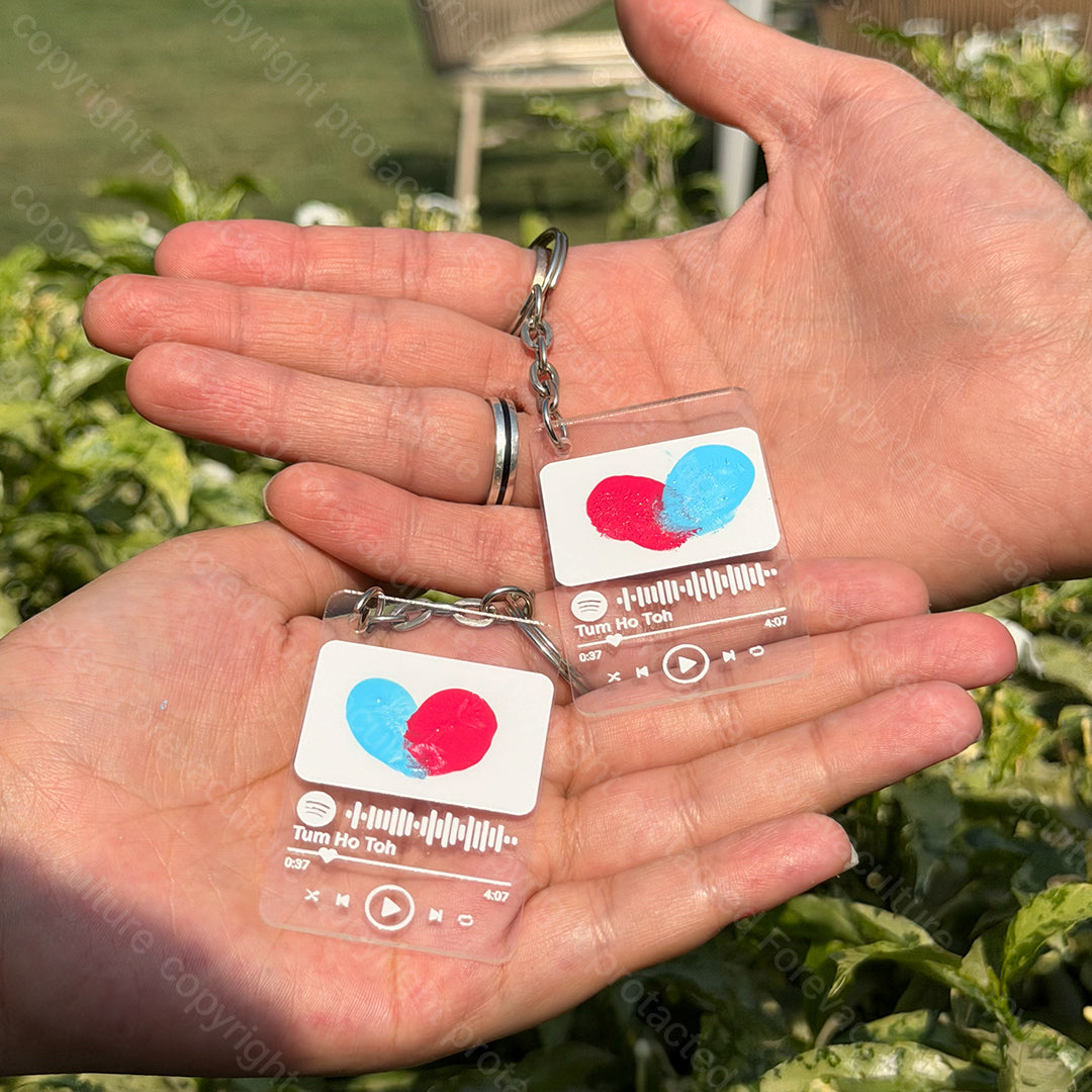 Just Us Forever DIY Couple Keychain Kit | 2 Keychains + 2 Color Kit (Blue & Pink)