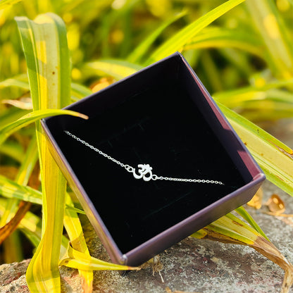Blessed OM Pure  Silver Bracelet