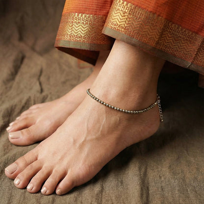 Dhanvarsha Raw Pyrite Anklet | Lab Certified | Stone of Money, Wealth and Opportunity Attraction
