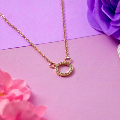 Rose Gold Classic Ring Necklace