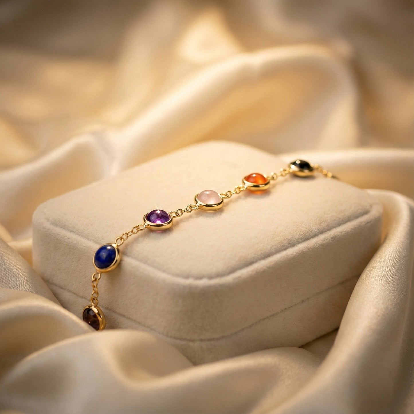 Niyara 7 Chakra Bracelet | Aesthetic, Adjustable & Meaningful