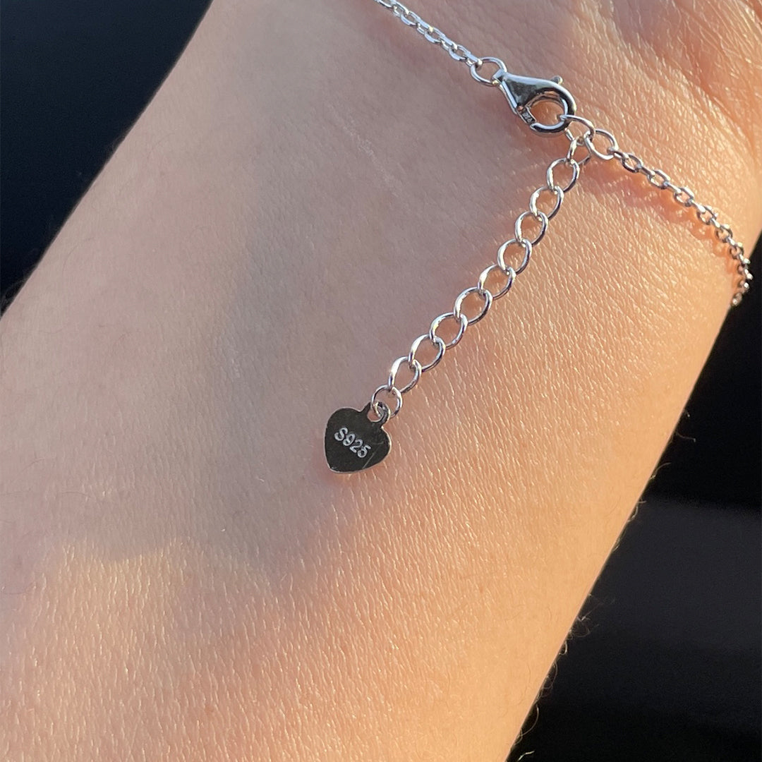 Sleek chain Pearl Silver bracelet