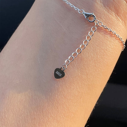 Sleek chain Pearl Silver bracelet