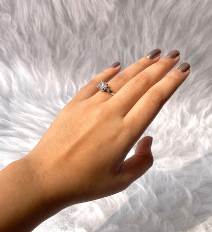 925 Silver Adjustable Solitaire Ring