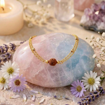 Rudrani Double-Layer Rudraksha Bracelet | Spiritual, Elegant & Protective
