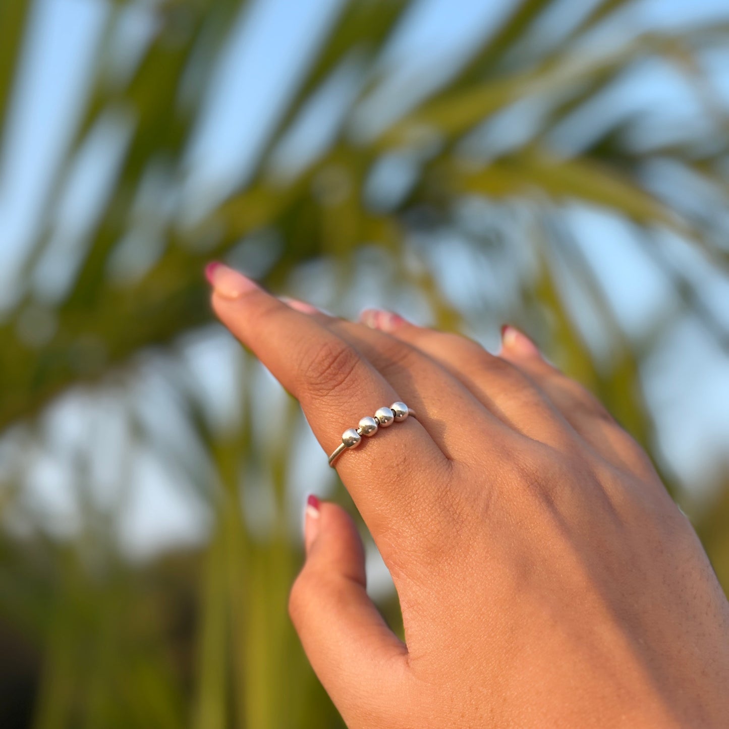 Worry Ring for Stress Relief and Silver Mindful Calm