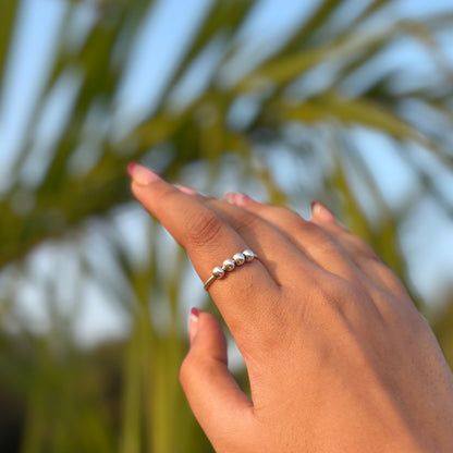 Worry Ring for Stress Relief and Silver Mindful Calm