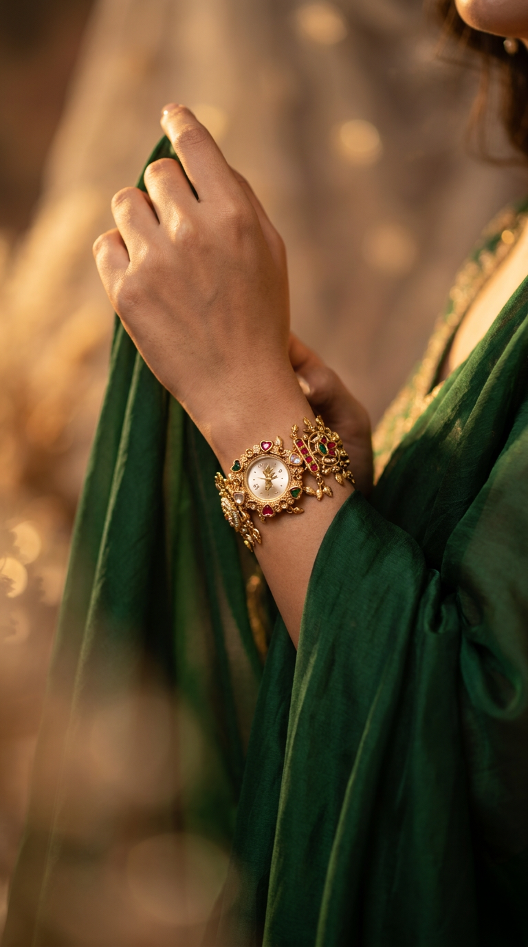 Heritage Luxury Heart Dial Rajwadi Watch for Women