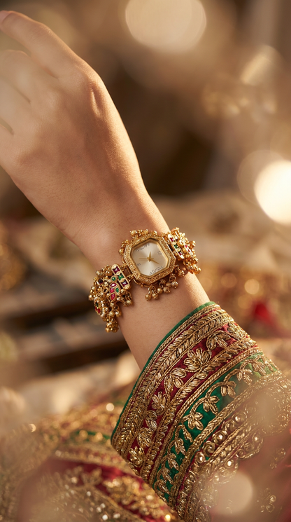 Heritage Luxury Octagonal Dial Rajwadi Watch for Women