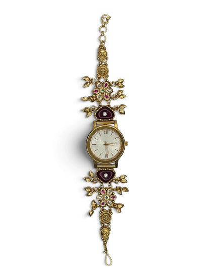 Heritage Luxury Red Motif Rajwadi Watch for Women