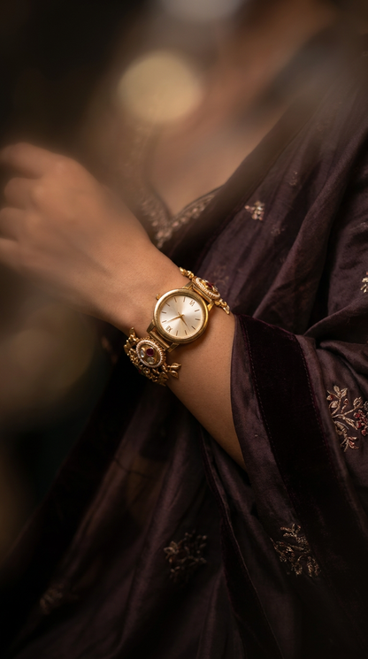 Heritage Luxury Round Dial Premium Rajwadi Watch for Women
