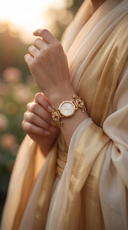 Heritage Luxury Round Dial Premium Rajwadi Watch for Women