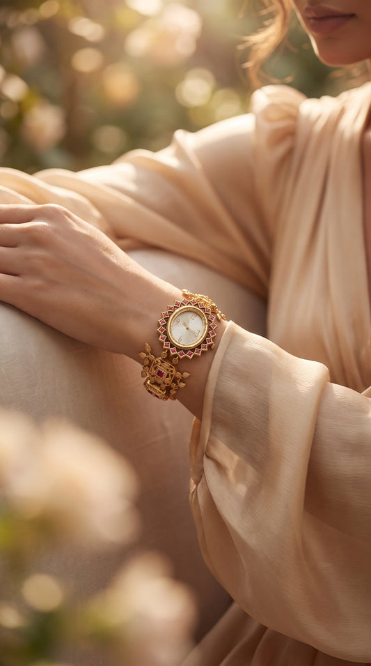 Heritage Luxury Round Star Rajwadi Watch for Women