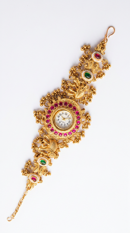Heritage Pearl and Elephant Rajwadi Ghungroo Watch for Women