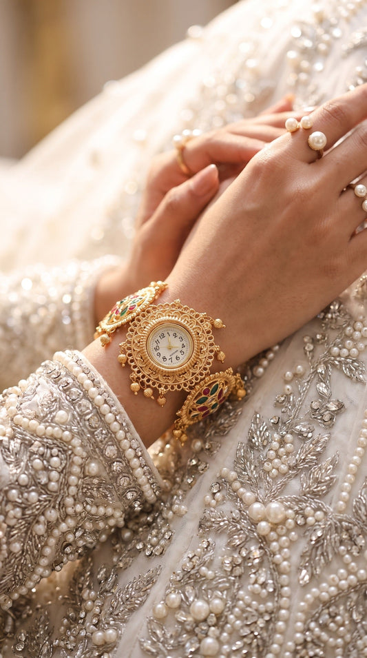 Heritage Triple Round Flower Rajwadi Watch for Women
