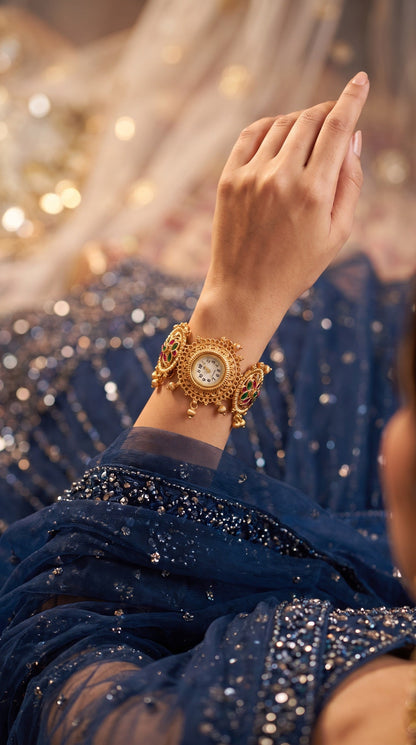 Heritage Triple Round Flower Rajwadi Watch for Women