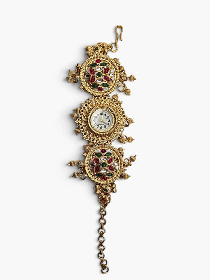 Heritage Triple Round Flower Rajwadi Watch for Women