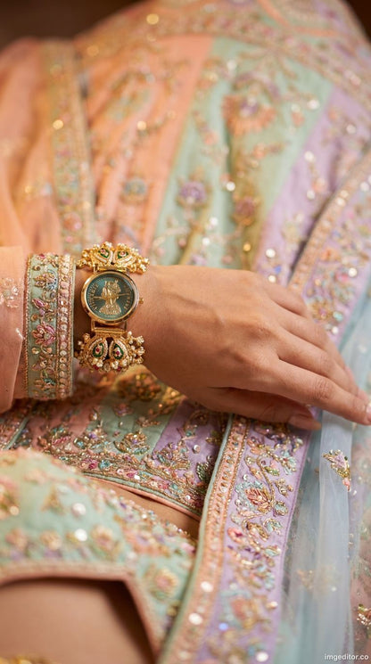 Rare Victorian Green Boteh Heritage Watch for Women